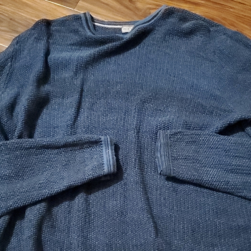 Ike Behar Navy Textured Waffle Knit Sweater - Picture 4 of 8